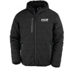 Black Hooded Compass Padded Winter Jacket